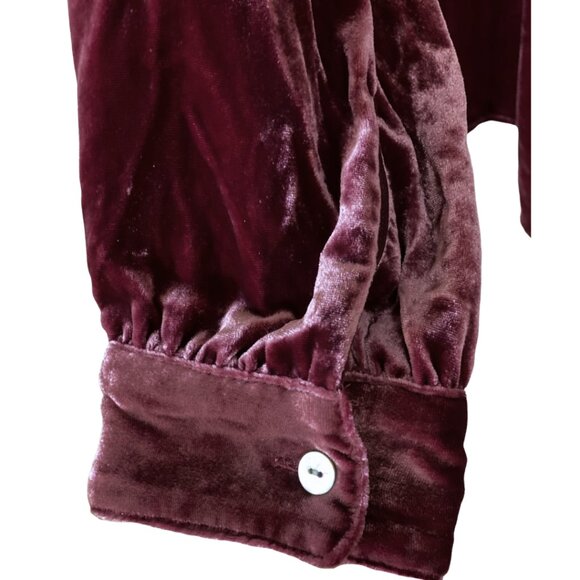 J.Jill Rayon & Silk Velvet Blouse – Bordeaux – SZ M (NWT) - Picture 4 of 8